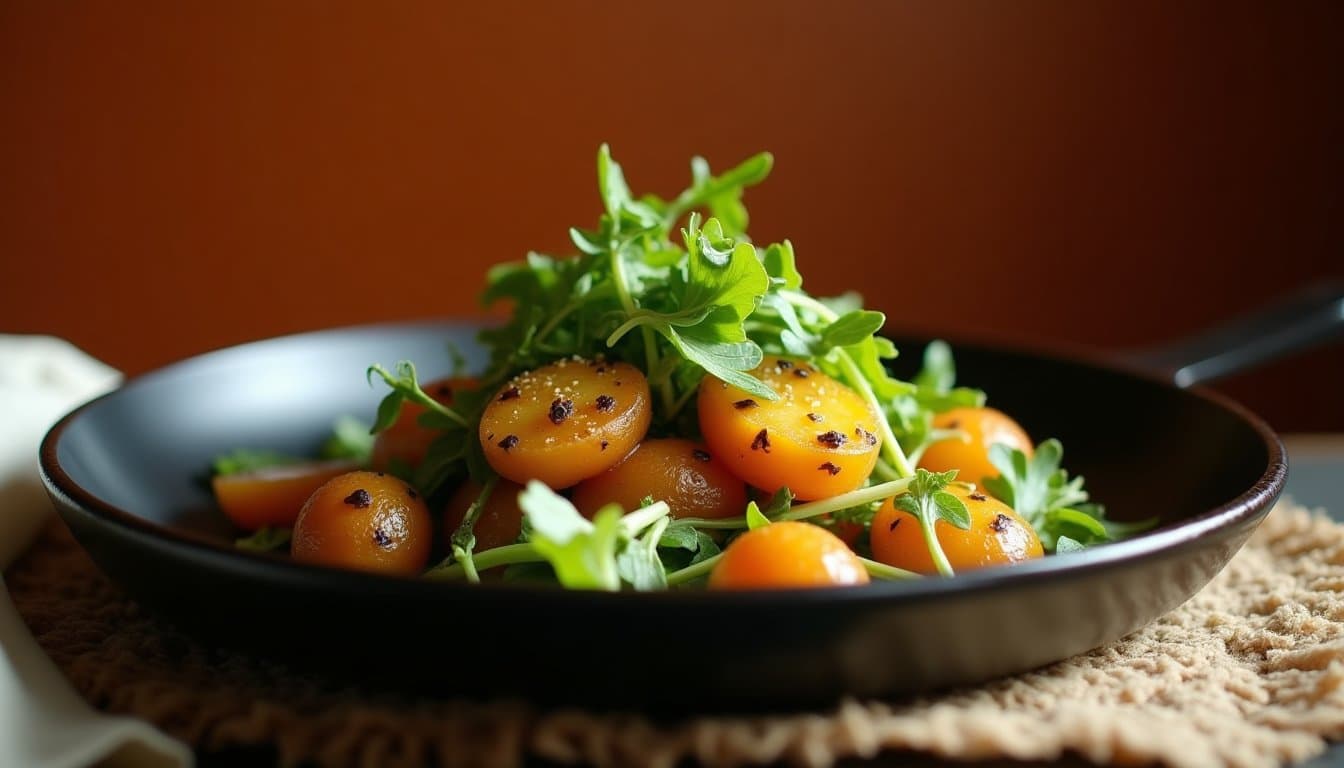 Anchovy-Kissed New Potato & Lamb's Lettuce Salad with Watercress Snow